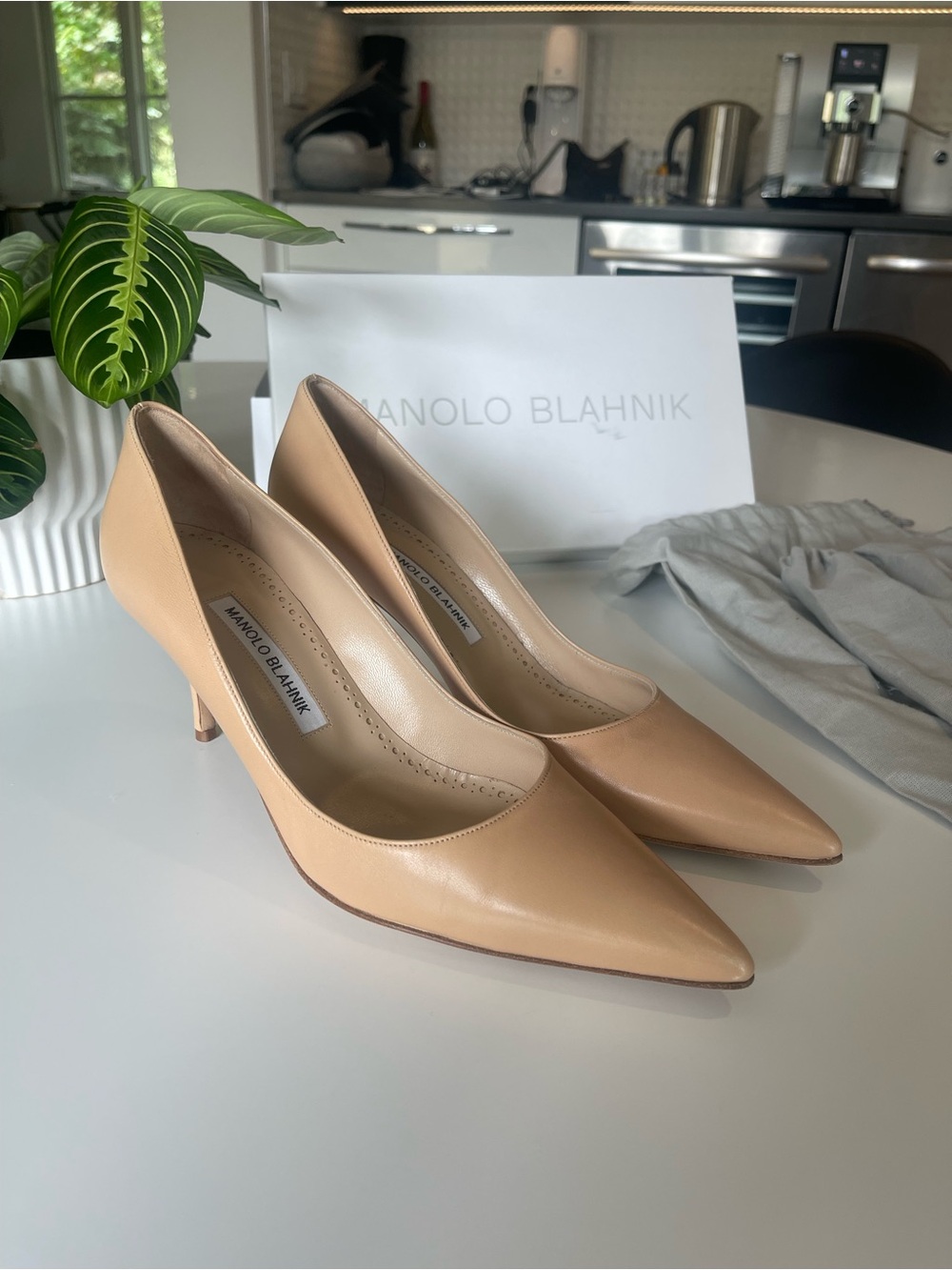 Manolo Blahnik Nude Heels 39